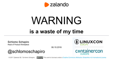 Thumbnail of ContainerCon Europe 2016 - Schlomo Schapiro. - WARNING is a waste of my time, Lifting the curse of static credentials, Communication & Collaboration - The future of Email  - LinuxCon.pdf